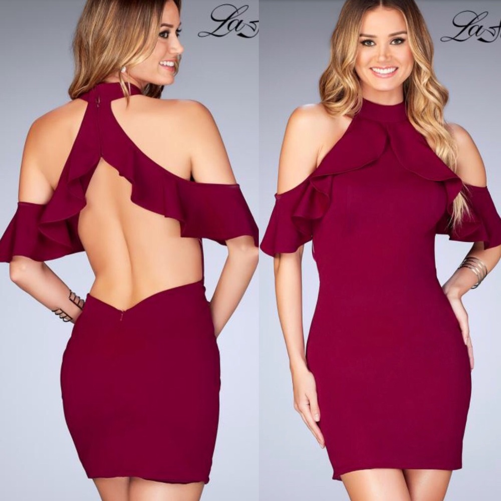 La Femme Size 0 Burgundy Cocktail Style #25147